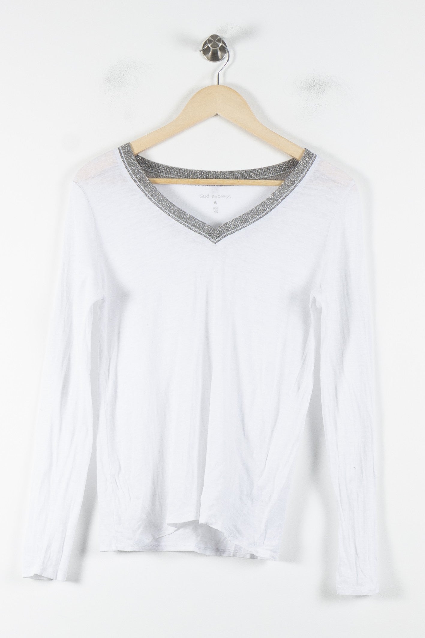 Tee-shirt Manches Longues Blanc - Taille XS/34