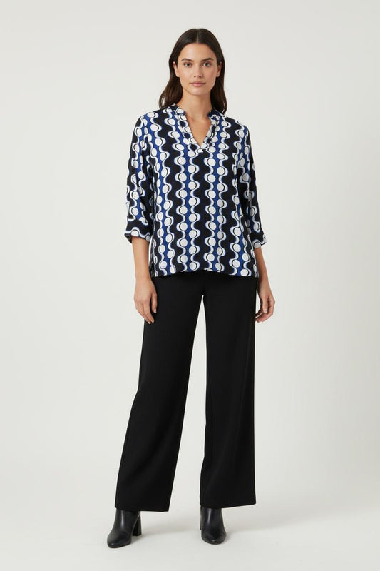 Blouse Noire et Blanche - Taille XL/42