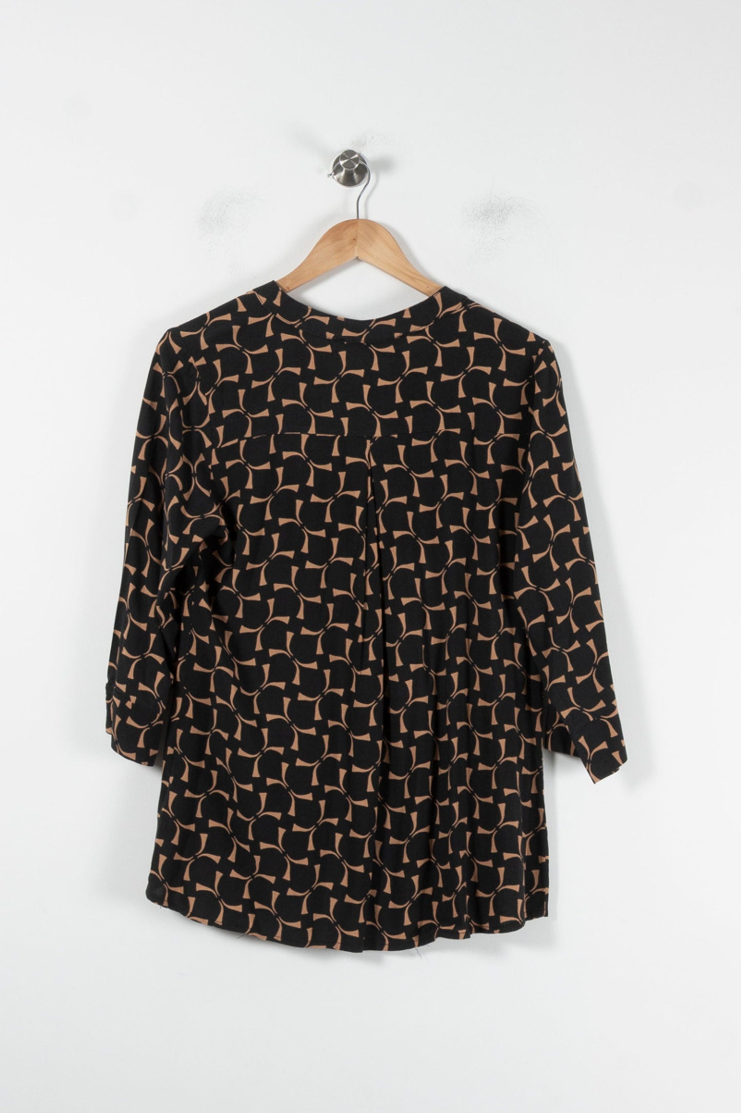 Blouse Noire et Beige - Taille L/40