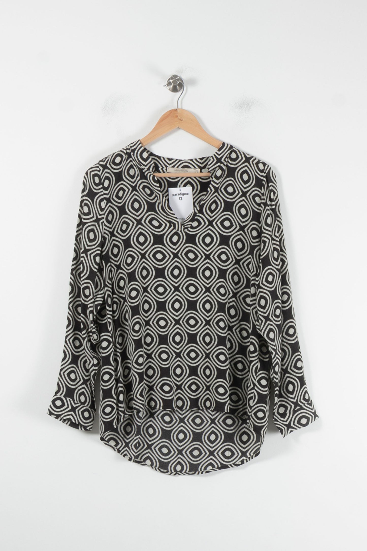 Blouse Noire et Blanche - Taille L/40