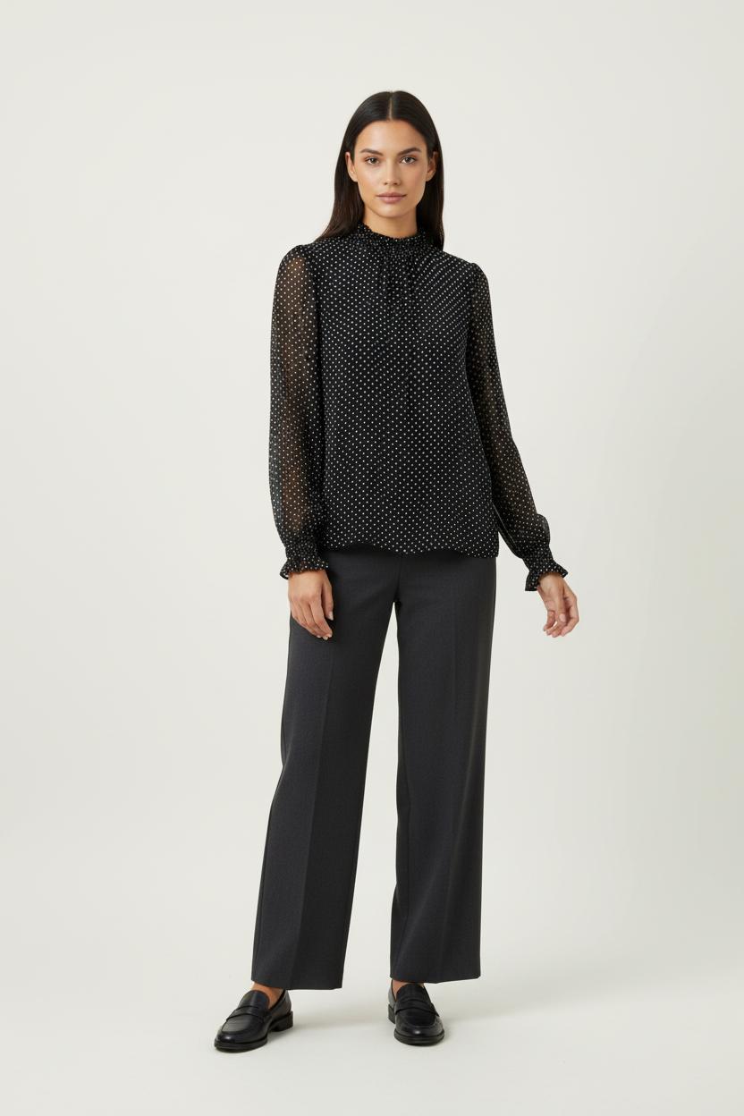 Blouse Noire et Blanche - Taille M/38