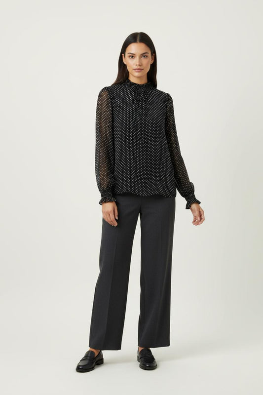 Blouse Noire et Blanche - Taille M/38