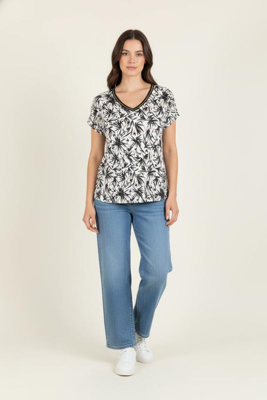 Tee-shirt Blanc et Noir - Taille XL/42