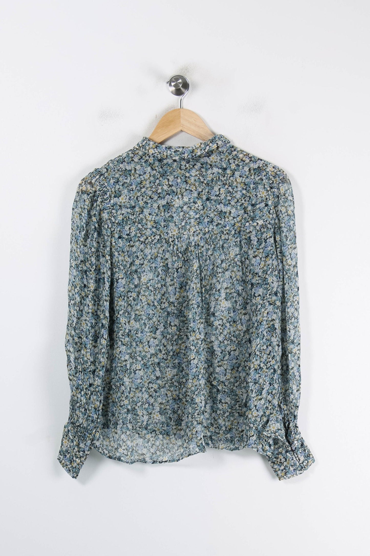 Blouse Fleurie Bleue - Taille M/38