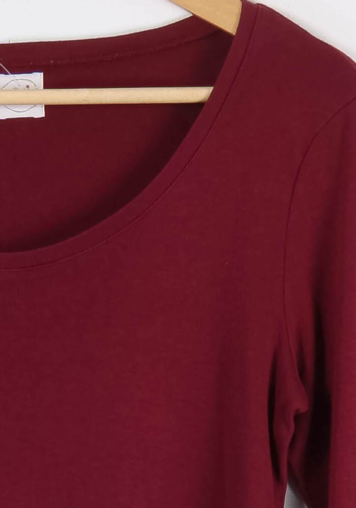 T-shirt Manches Longues Bordeaux - Taille XL/42