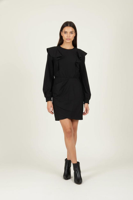 Robe Volantée Noire - Taille S/36