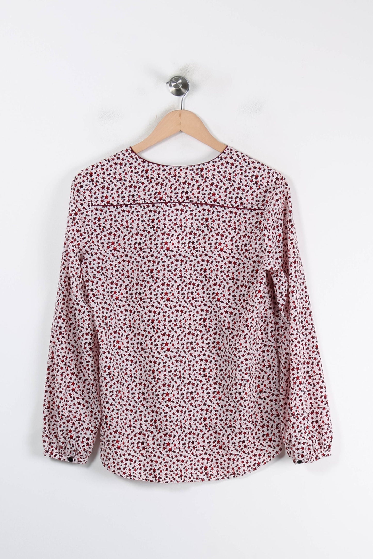 Blouse Blanche et Bordeaux - Taille M/38