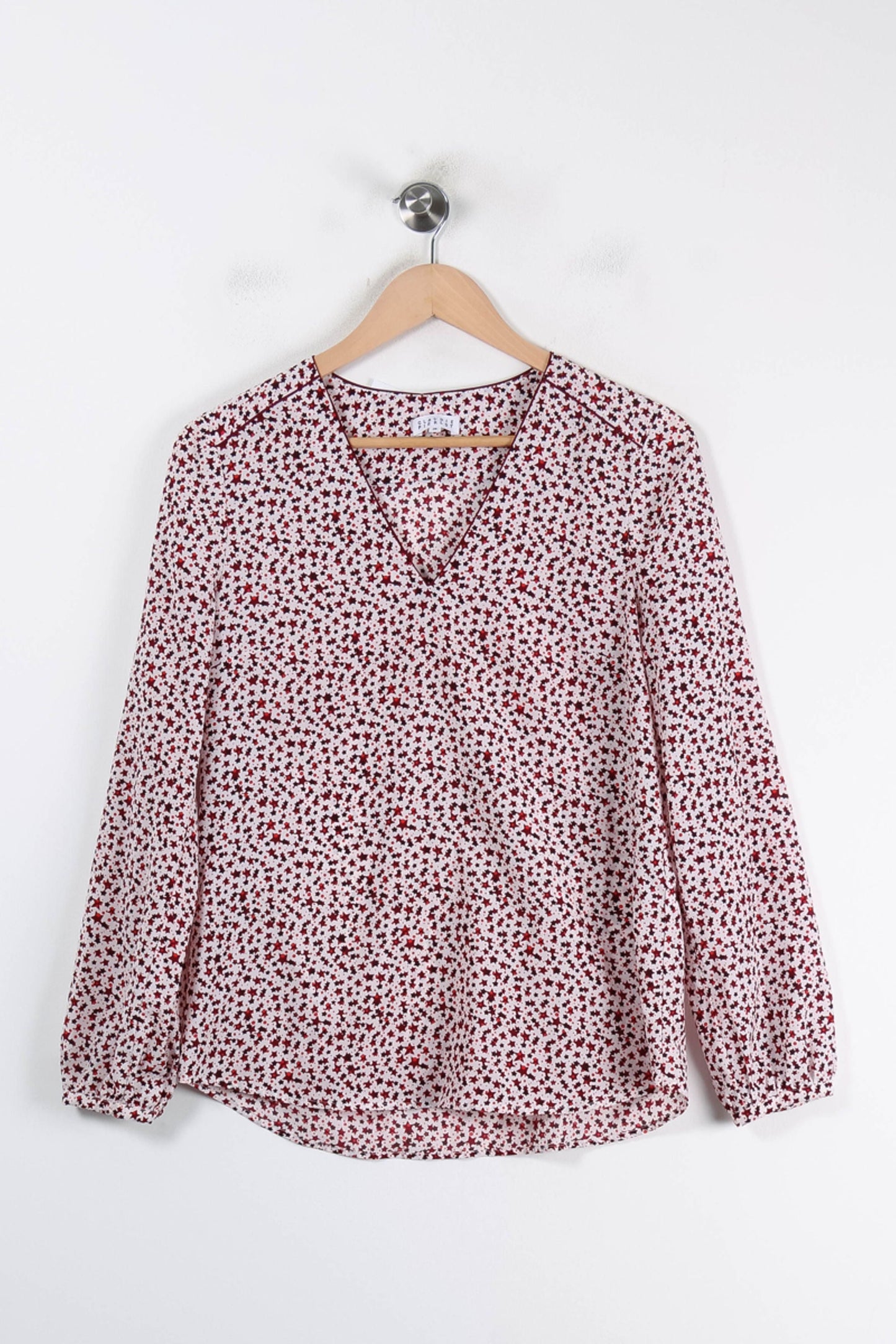 Blouse Blanche et Bordeaux - Taille M/38