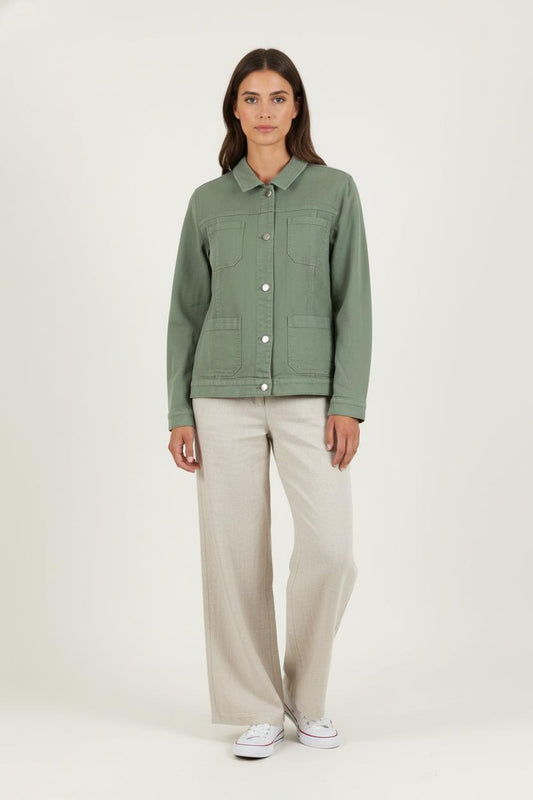 Veste En Jean Verte - Taille XXL/44