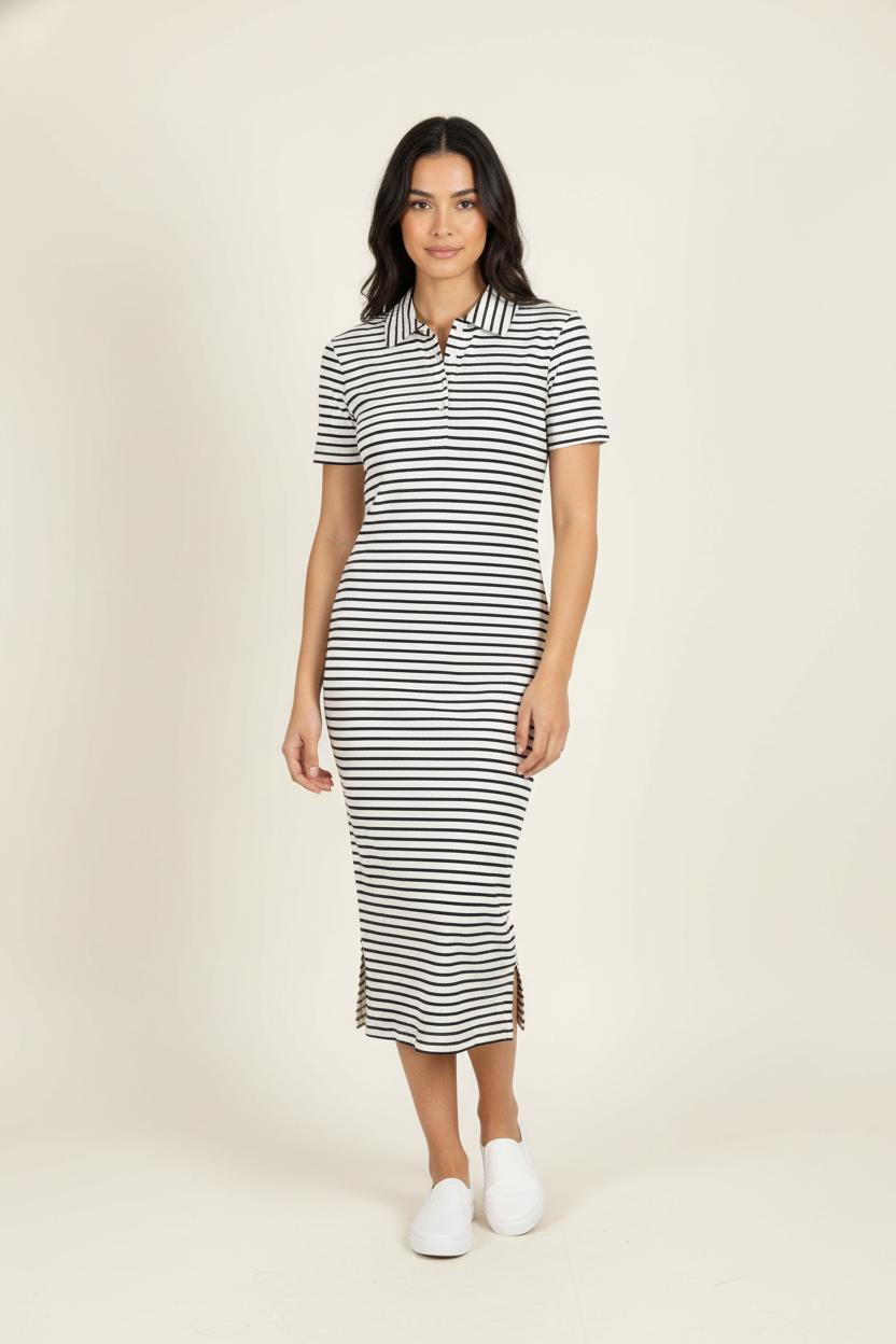 Robe Chemise Rayée Noire et Blanche - Taille S/36 (en attente)