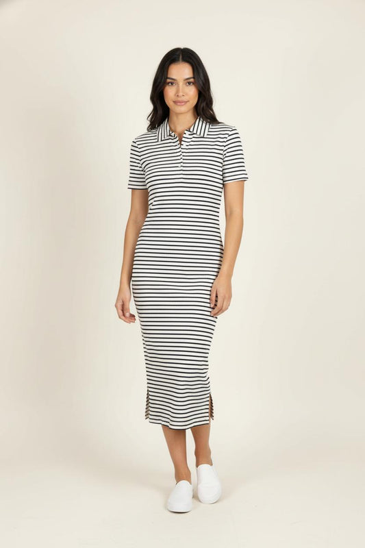 Robe Chemise Rayée Noire et Blanche - Taille S/36 (en attente)