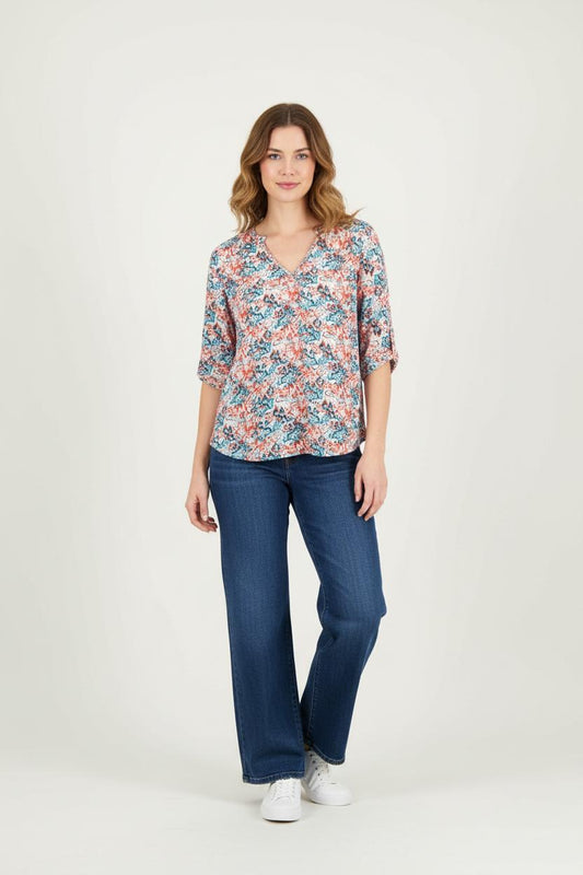 Blouse multicolore - Taille XL/42