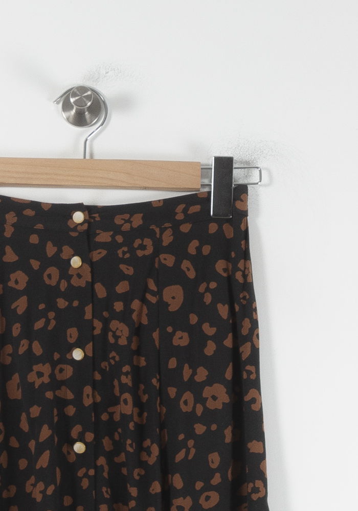 Jupe Midi Noire et Marron - Taille S/36