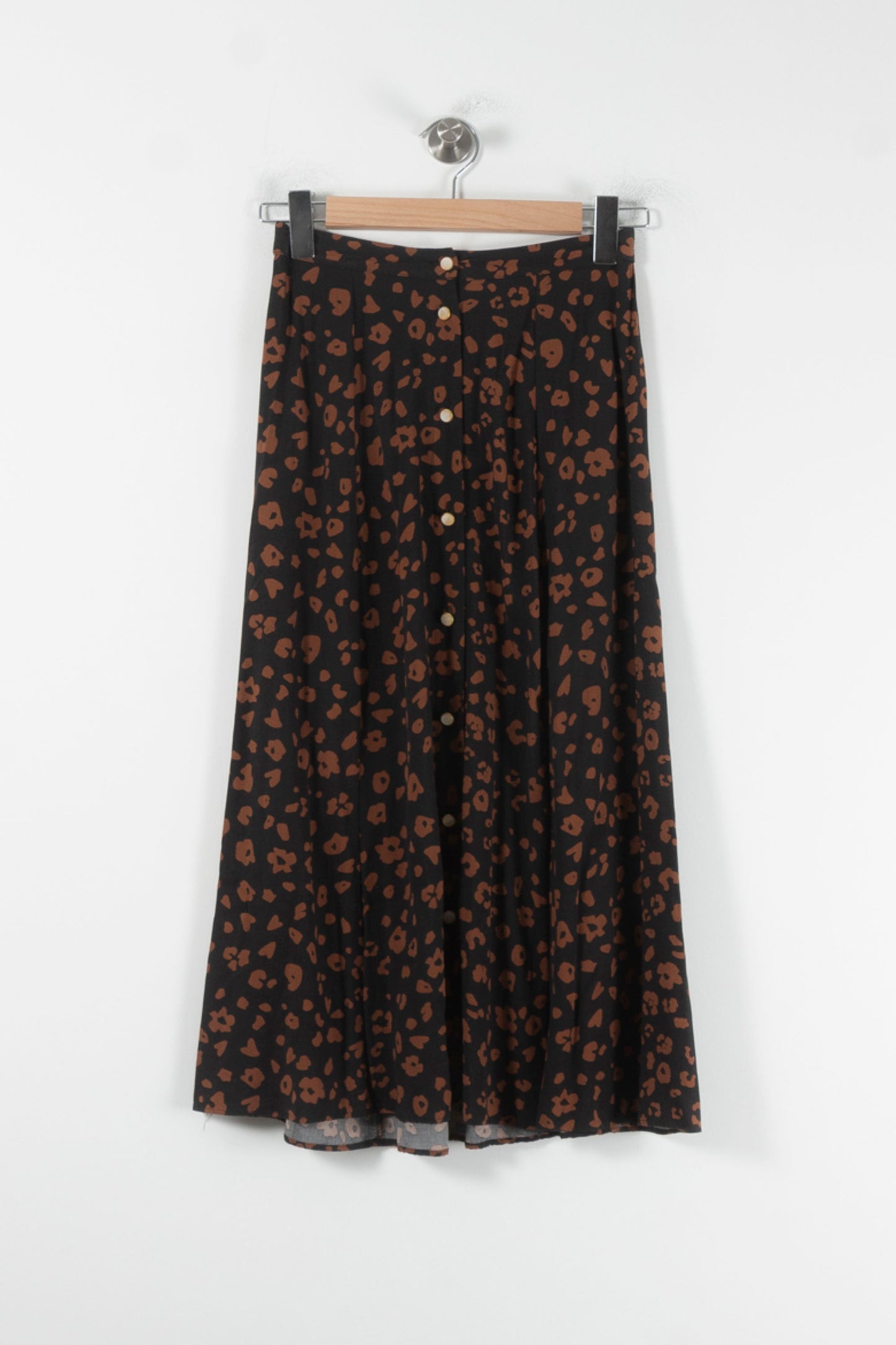 Jupe Midi Noire et Marron - Taille S/36