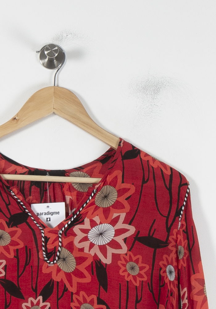 Blouse Rouge et Noir - Taille L/40