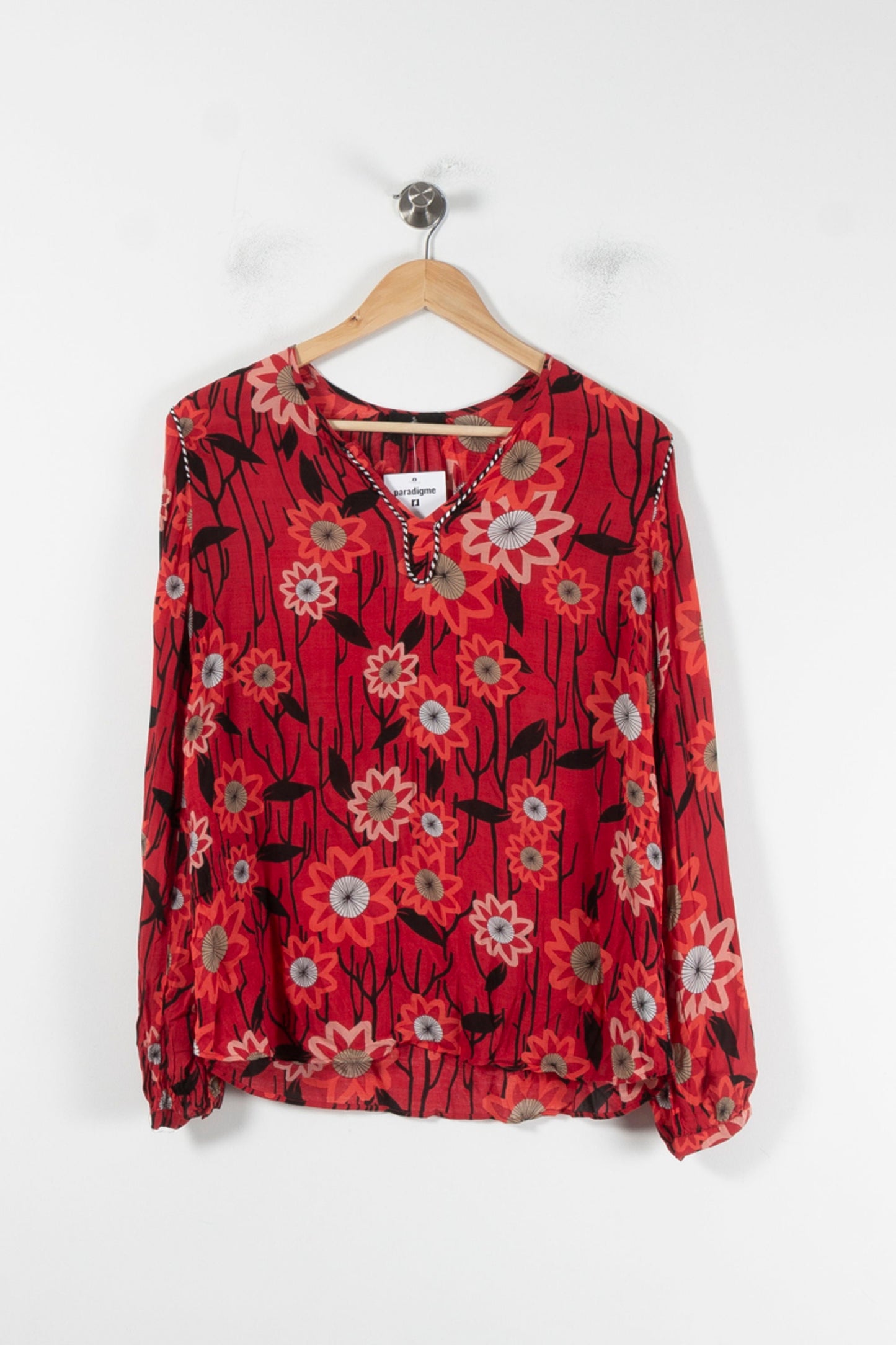 Blouse Rouge et Noir - Taille L/40