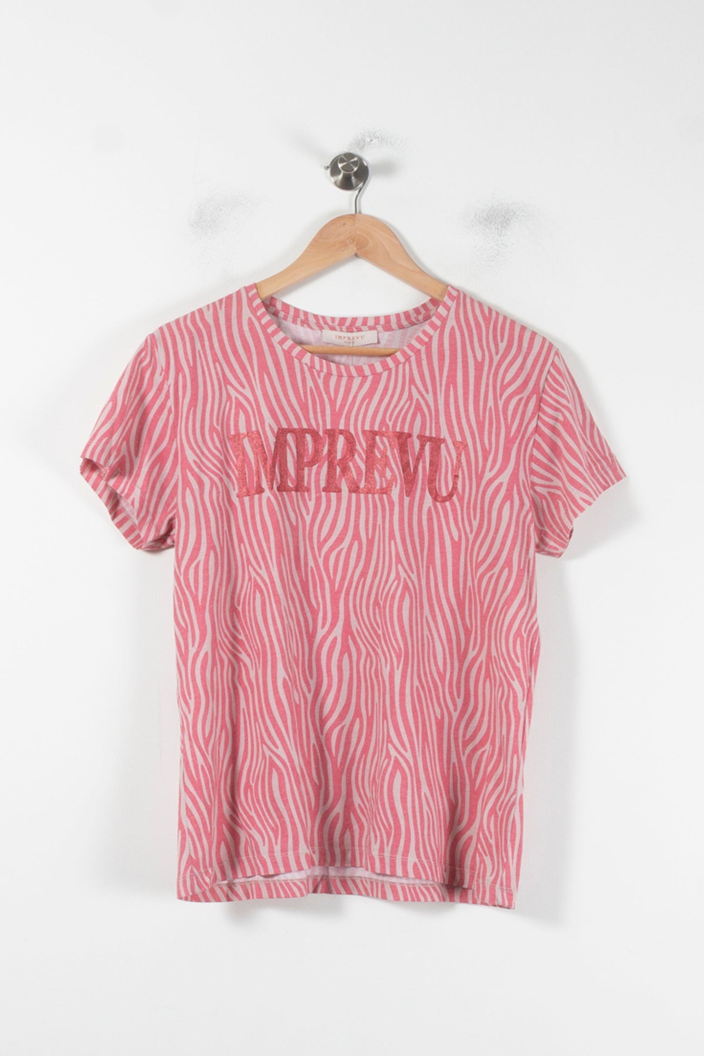 Tee-shirt Rose et Blanc - Taille XL/42