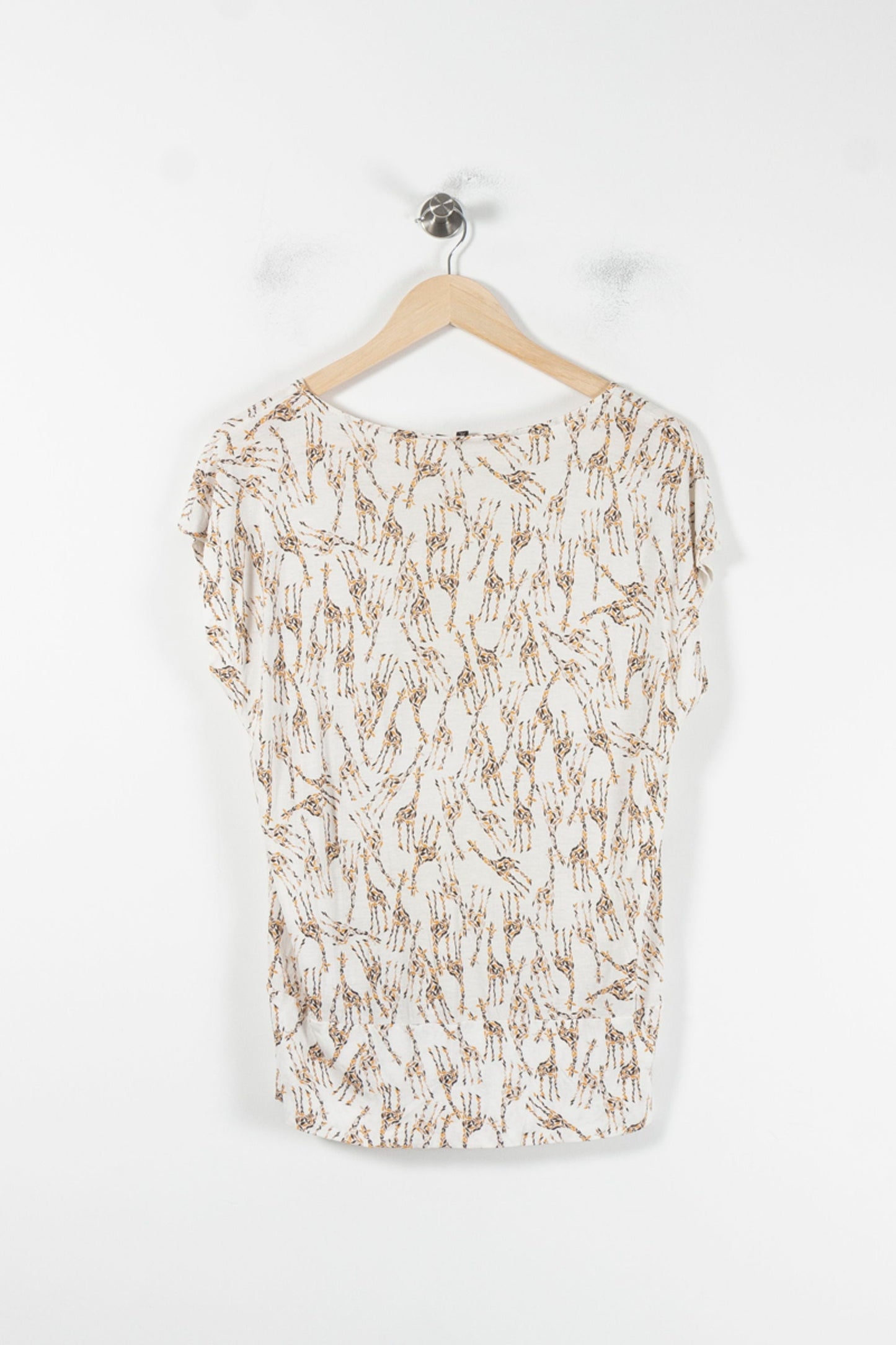 Tee-shirt Blanc et Beige - Taille XXL/44