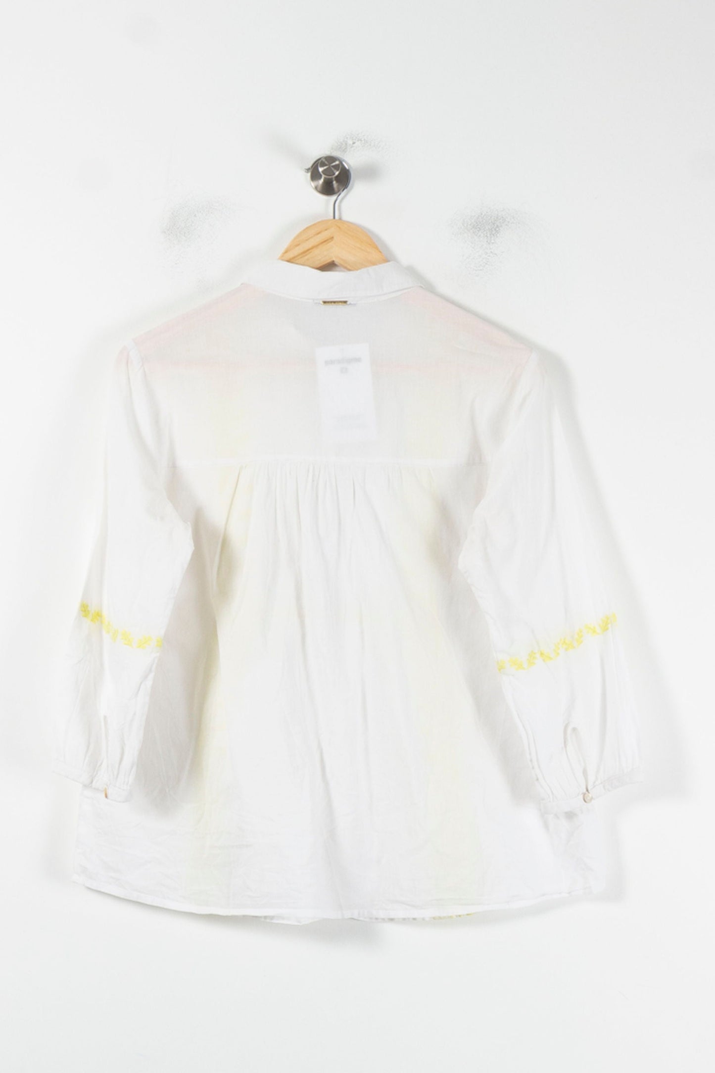 Blouse Blanche et Jaune - Taille S/36