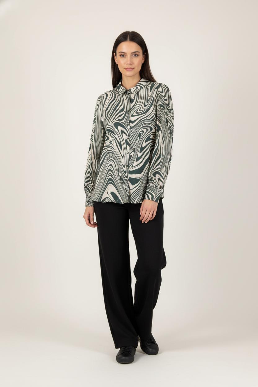 Chemise Verte et Blanche - Taille M/38