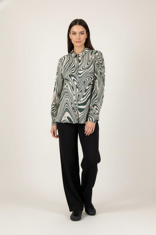 Chemise Verte et Blanche - Taille M/38