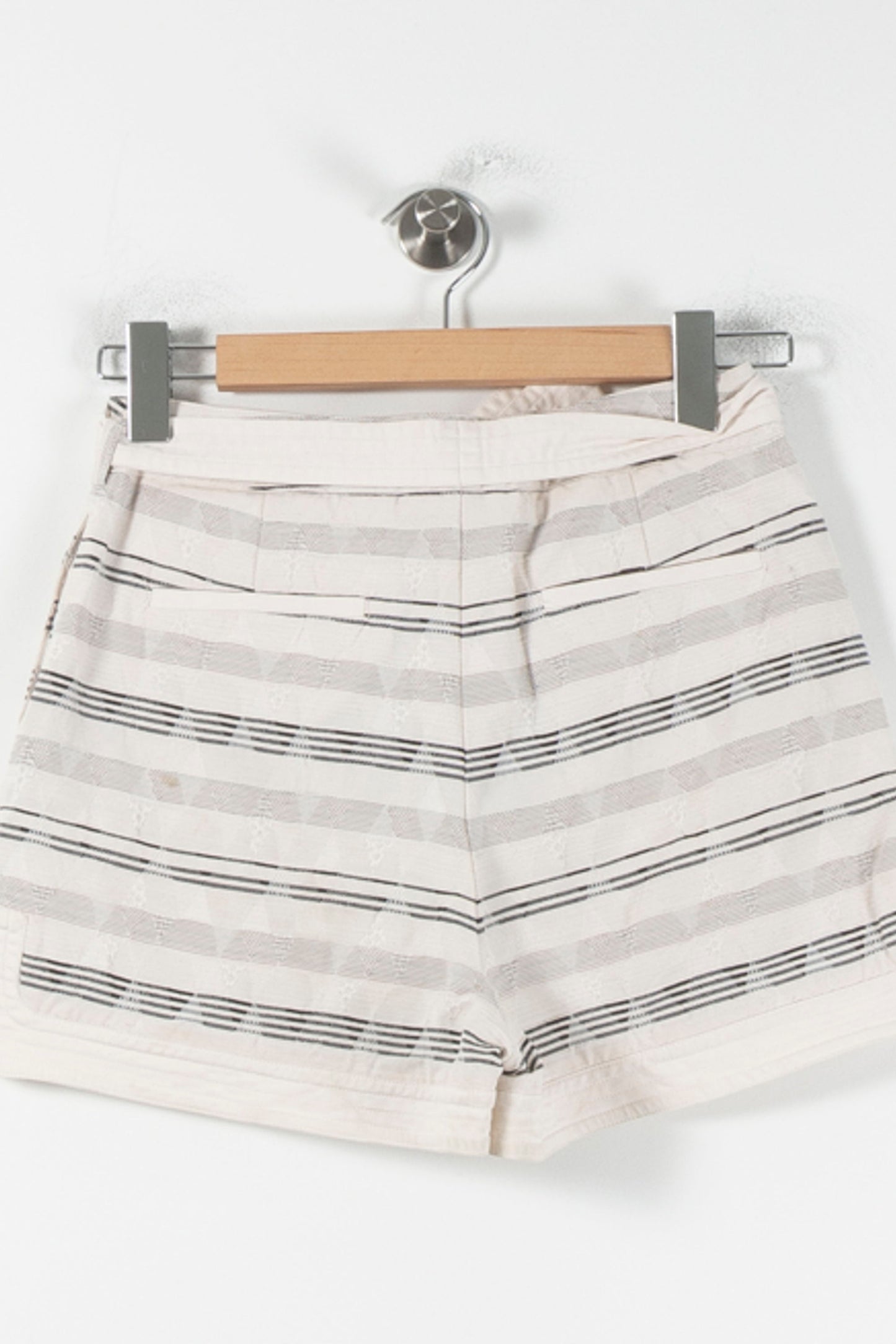 Short Rayé Beige et Noir - Taille M/38