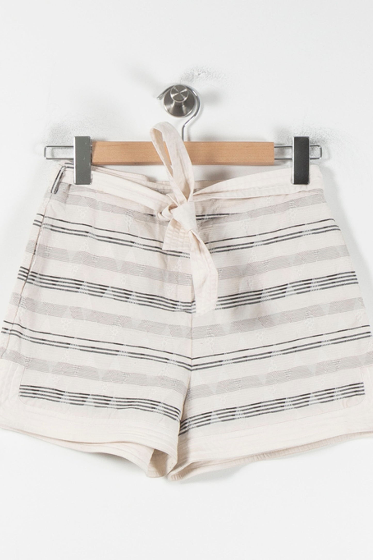 Short Rayé Beige et Noir - Taille M/38