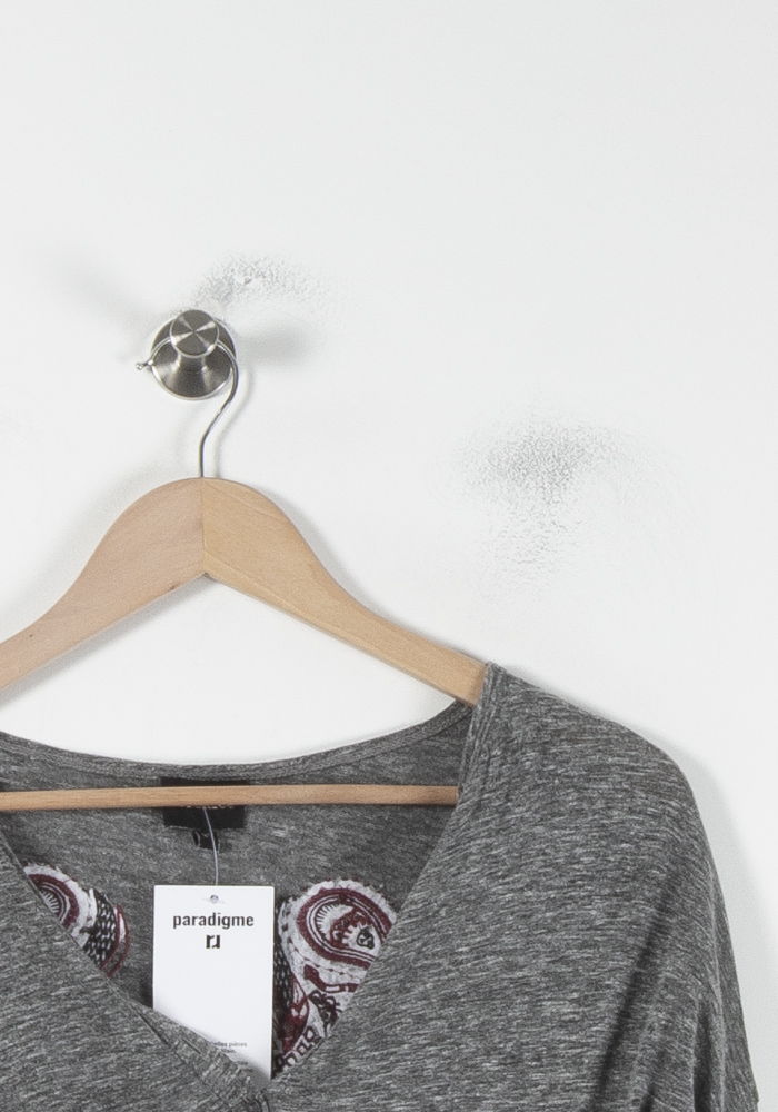 Tee-shirt Manches Longues Gris - Taille XS/34