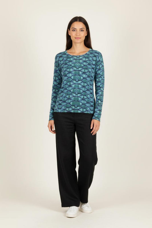 Tee-shirt Manches Longues Bleu - Taille XS/34