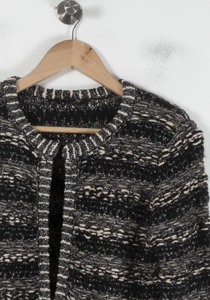 Gilet Tweed Noire et Blanche - Taille S/36