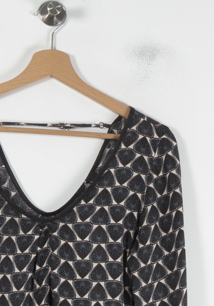 Blouse Noire et Beige - Taille M/38