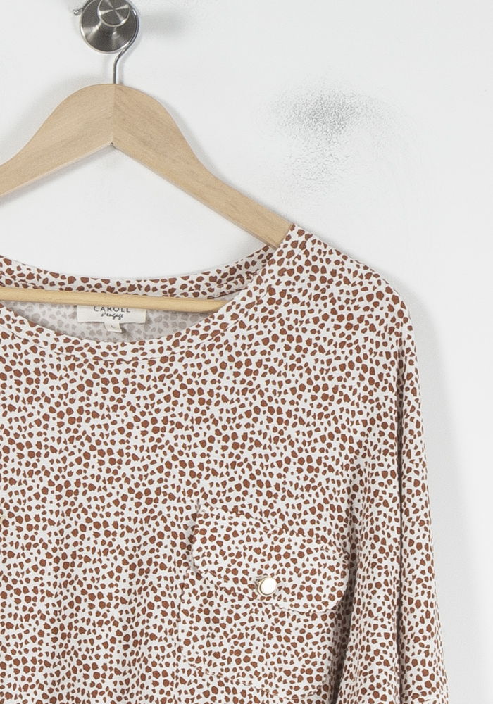 Tee-shirt Blanc et Marron - Taille L/40