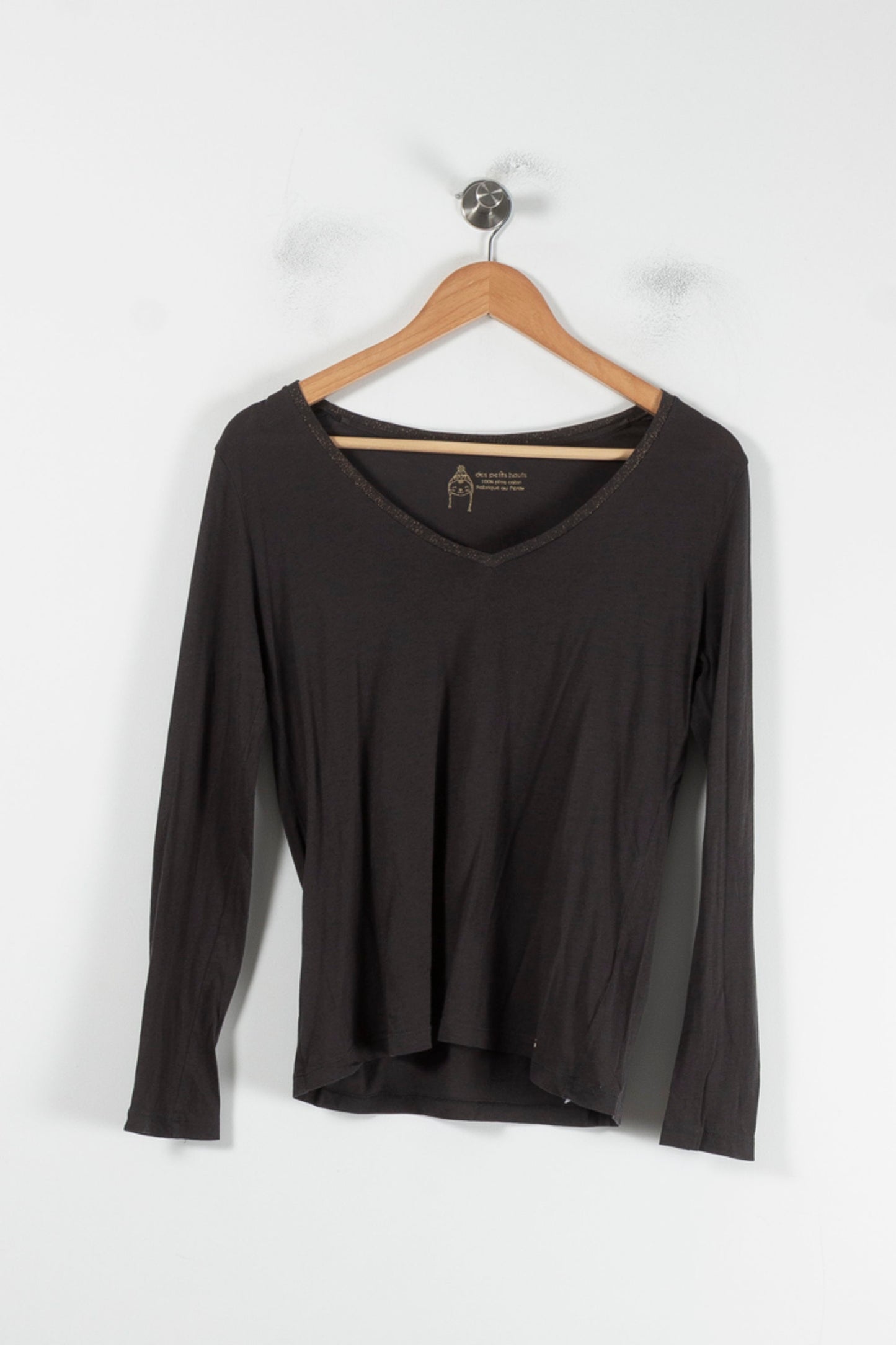 Tee-shirt Manche Longue Gris - Taille XS/34