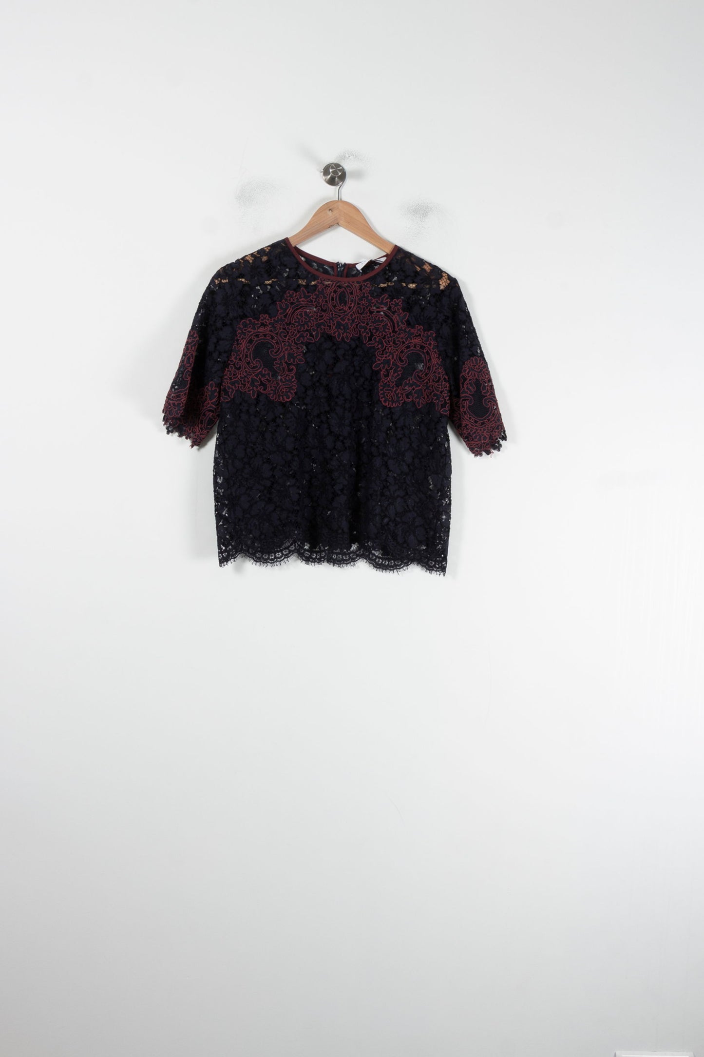 Blouse Bleu et Bordeaux - Taille M/38