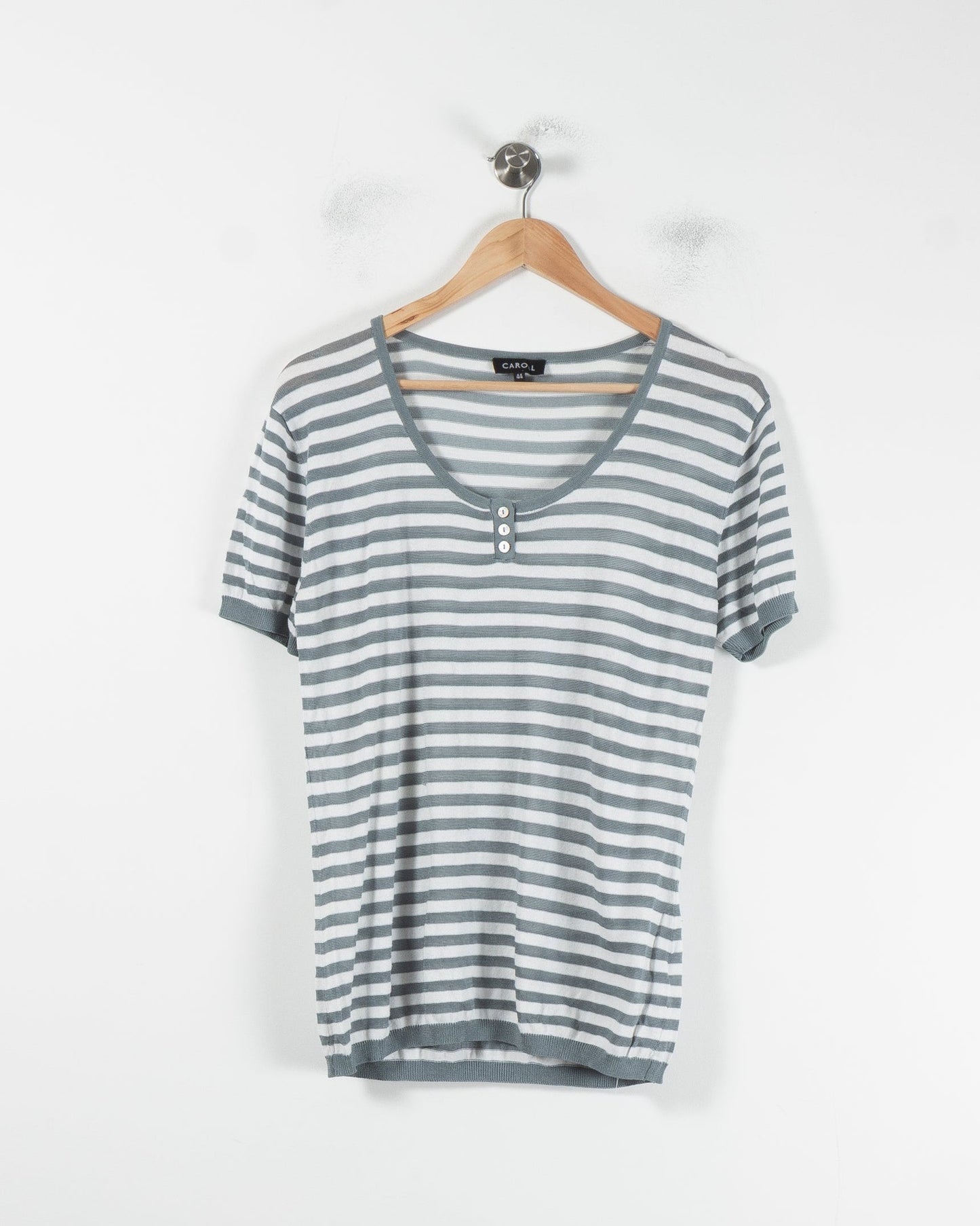 T-shirt Blanc et Gris - Taille XXL/44