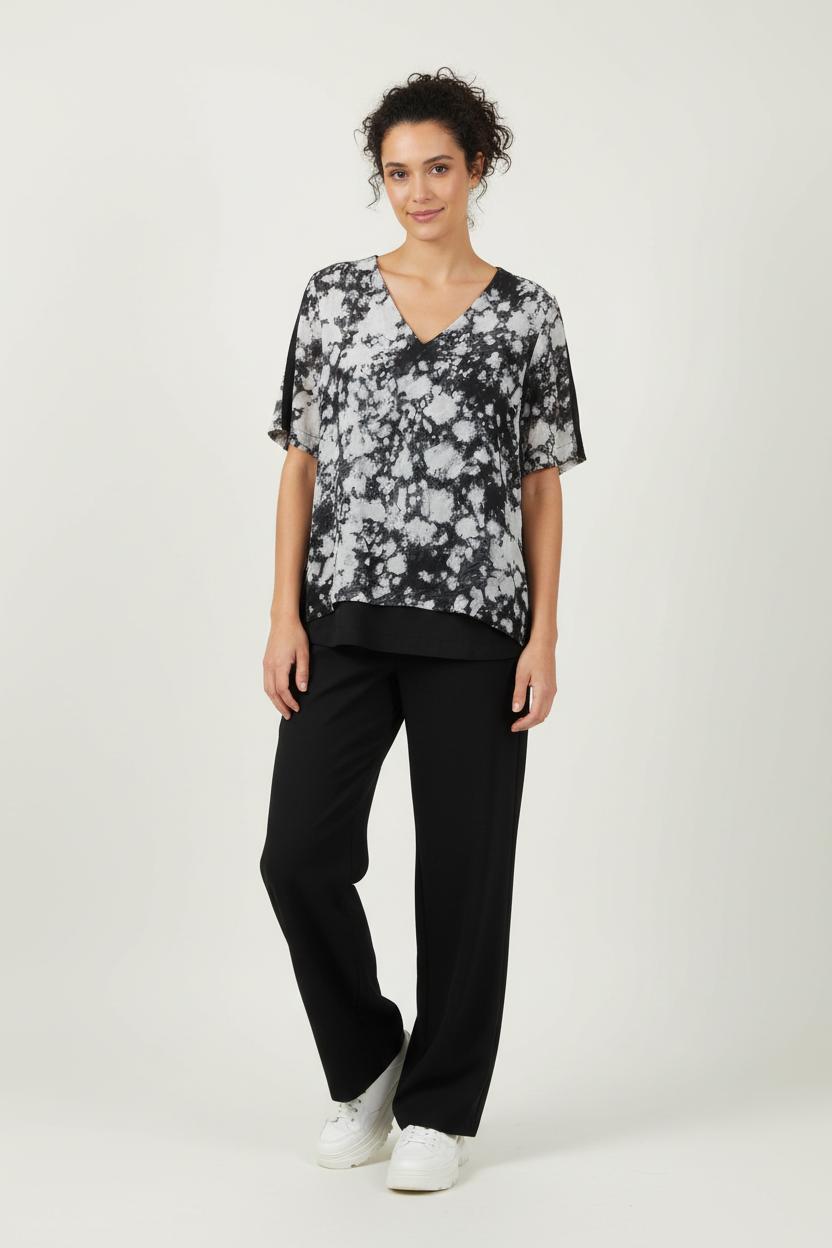 Blouse Noir et Blanc - Taille XL/42