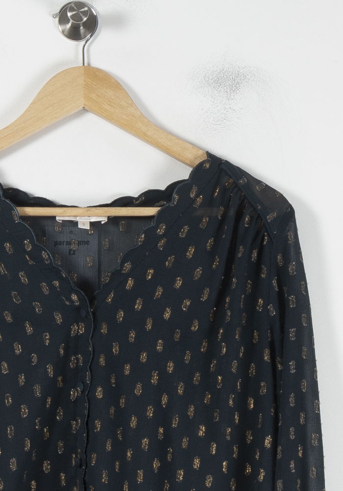 Blouse Verte et Dorée - Taille S/36