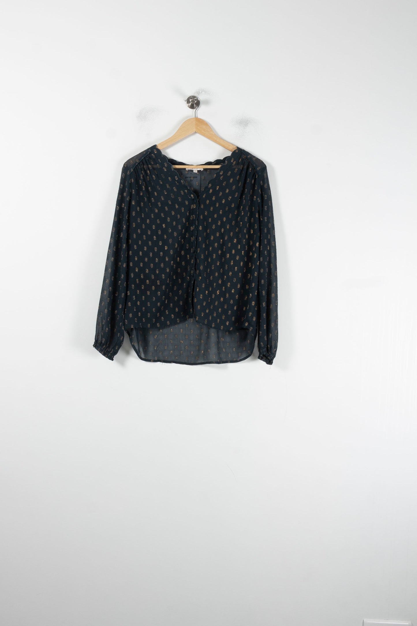 Blouse Verte et Dorée - Taille S/36