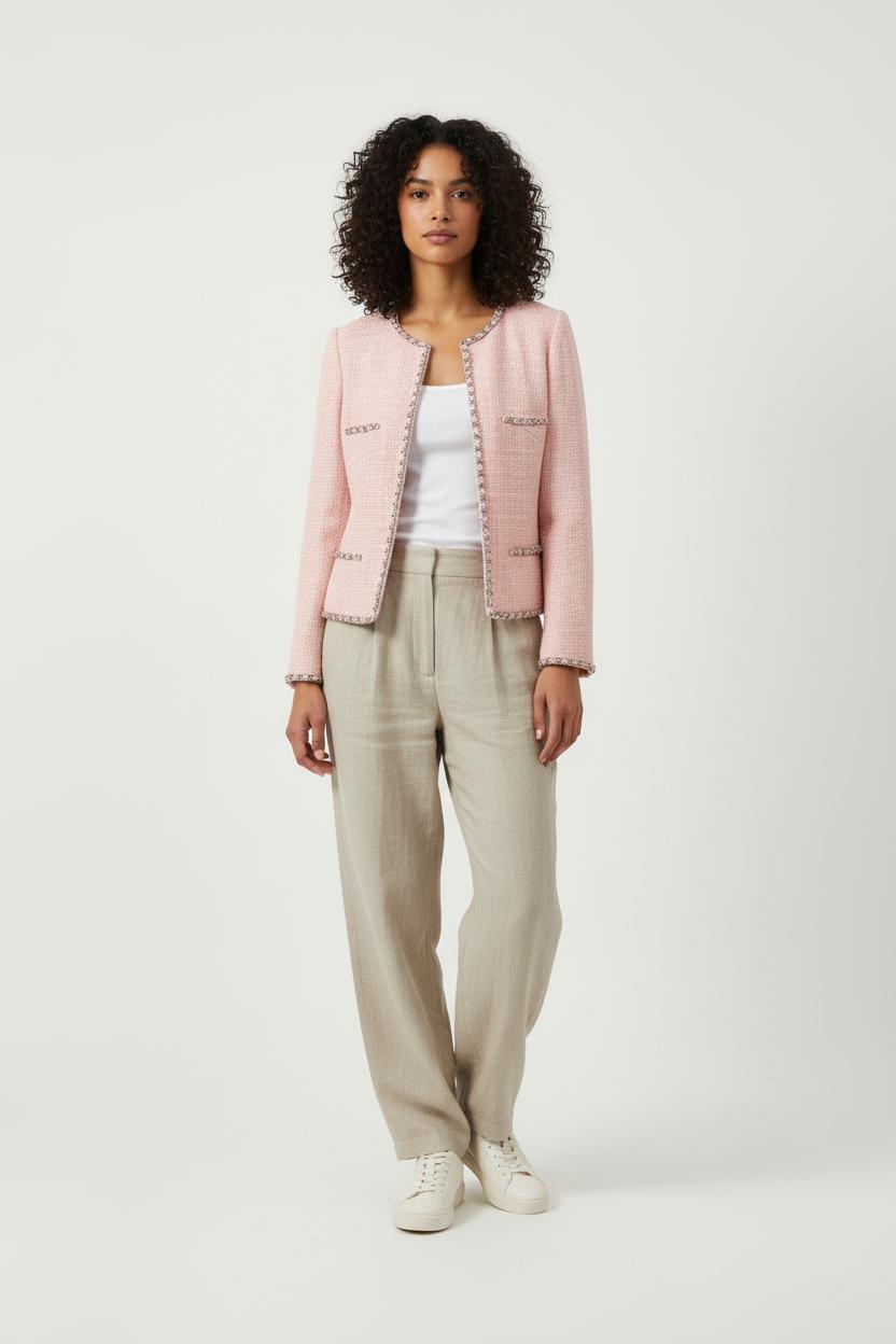 Veste Tweed Rose - Taille M/38