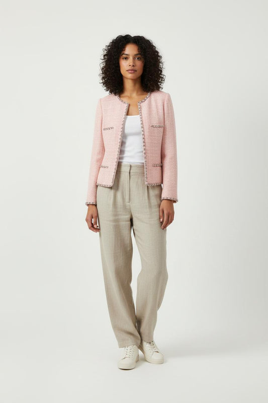 Veste Tweed Rose - Taille M/38