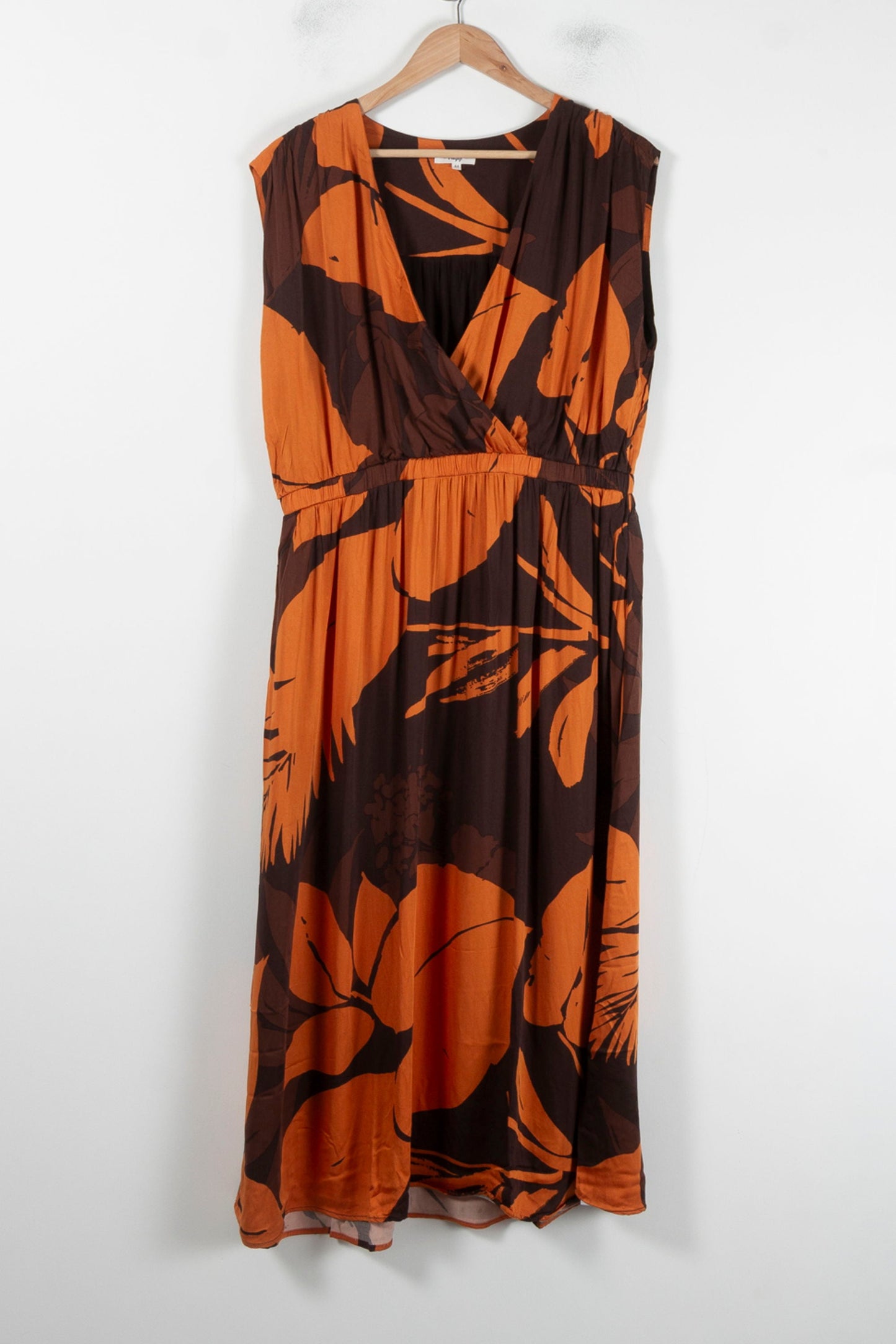Robe Longue Marron et Orange - Taille XXL/44