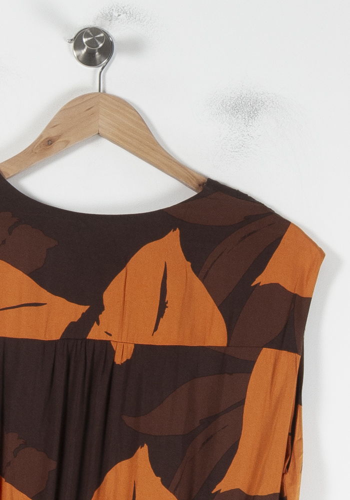 Robe Longue Marron et Orange - Taille XXL/44