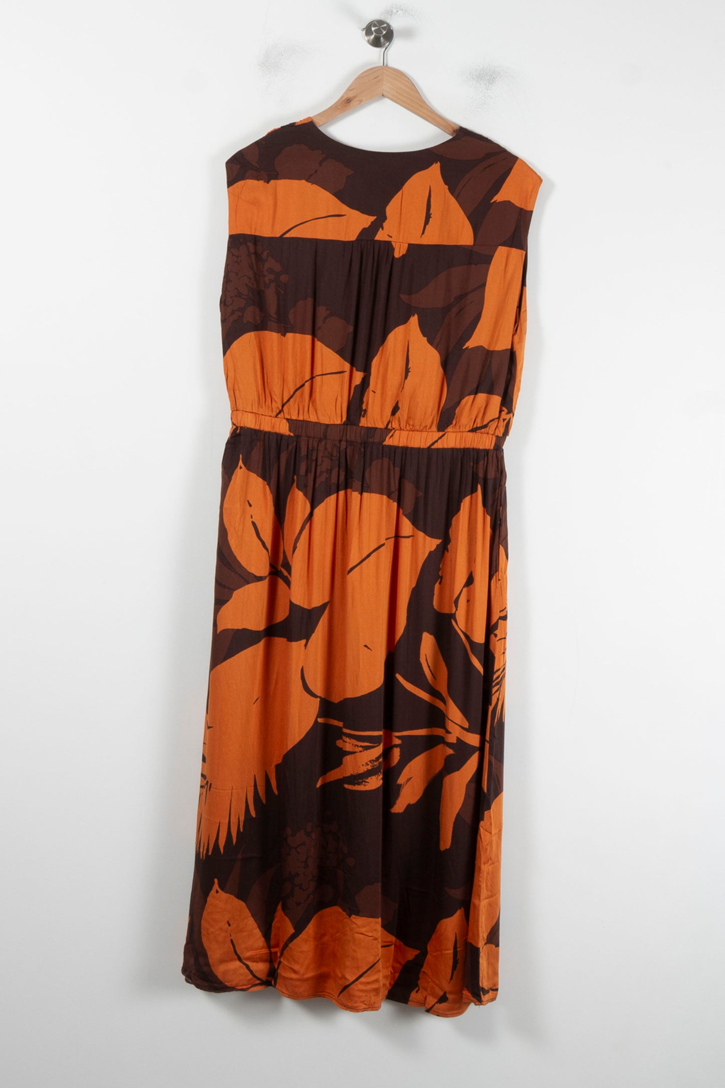 Robe Longue Marron et Orange - Taille XXL/44