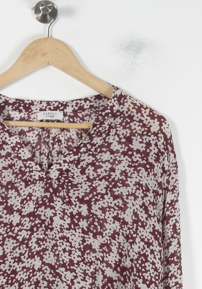 Blouse Bordeaux et Blanche - Taille XXL/44