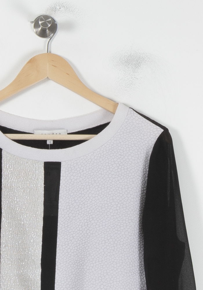 Blouse Noire et Blanche - Taille L/40