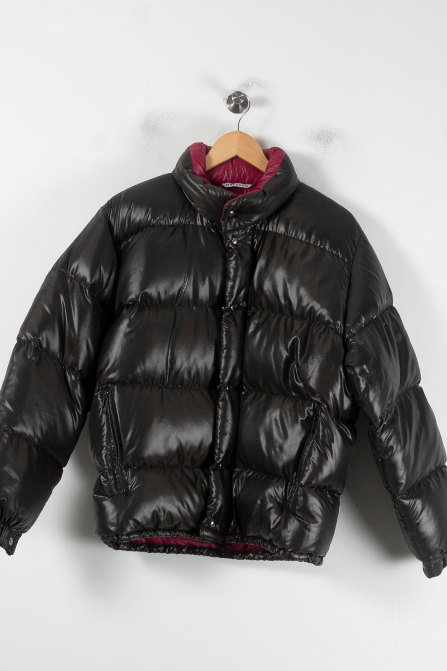 Doudoune Courte Noire et Bordeaux - Taille S/36