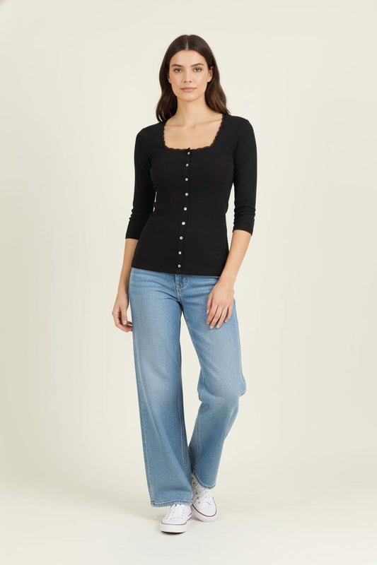 T-shirt Noir - Taille S/36