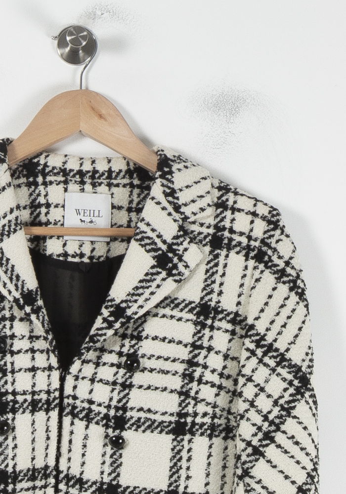 Veste Courte Blanche et Noire - Taille M/38