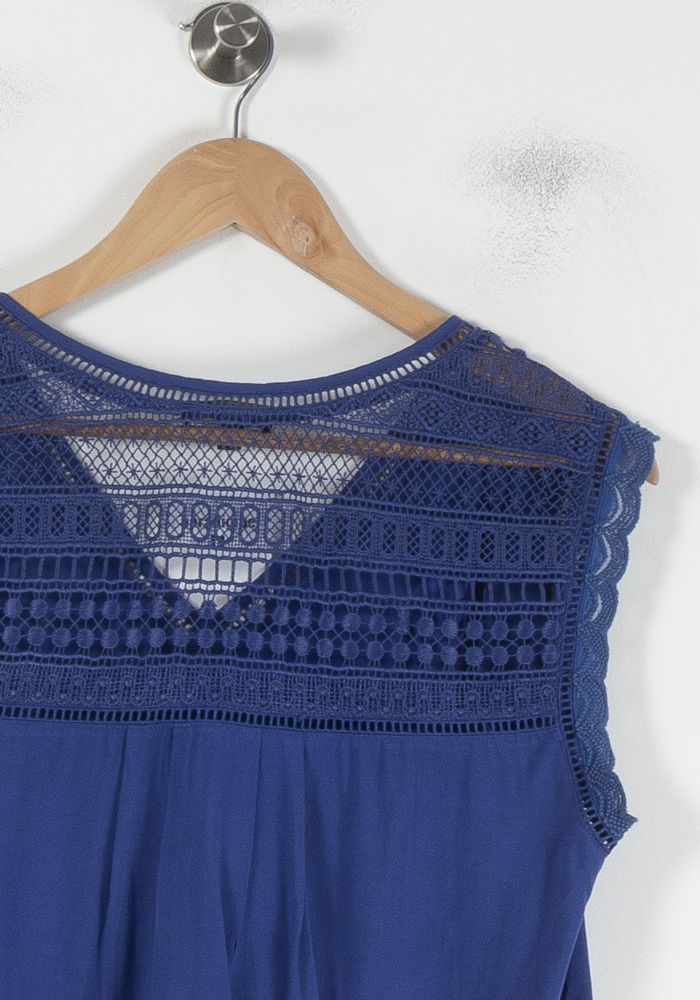 Blouse Sans Manches Bleue - Taille M/38