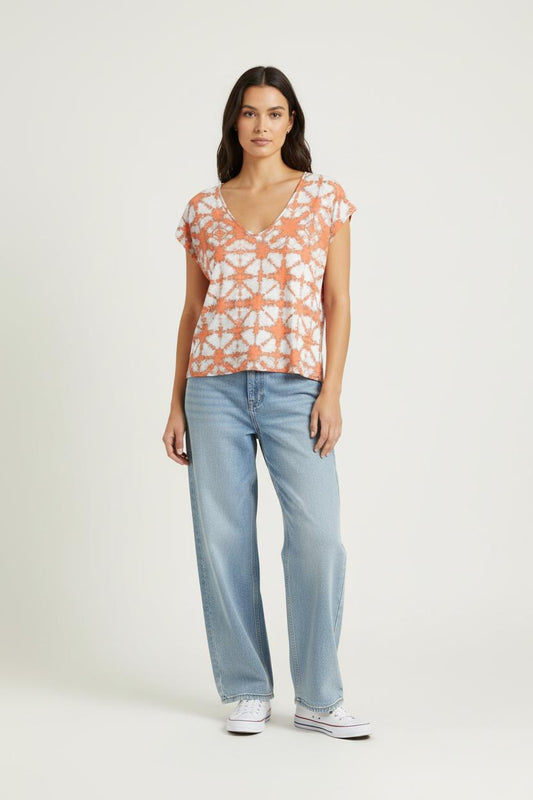 Tee-shirt Orange et Blanc - Taille M/38